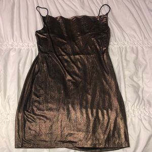 Metallic brown dress